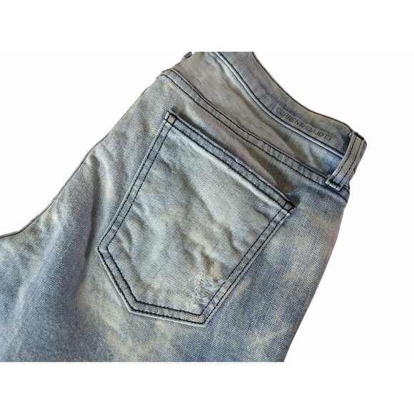 Current Elliott Womens Distressed Ankle Skinny Jeans Size 29 City Bleach Destroy - Picture 16 of 16